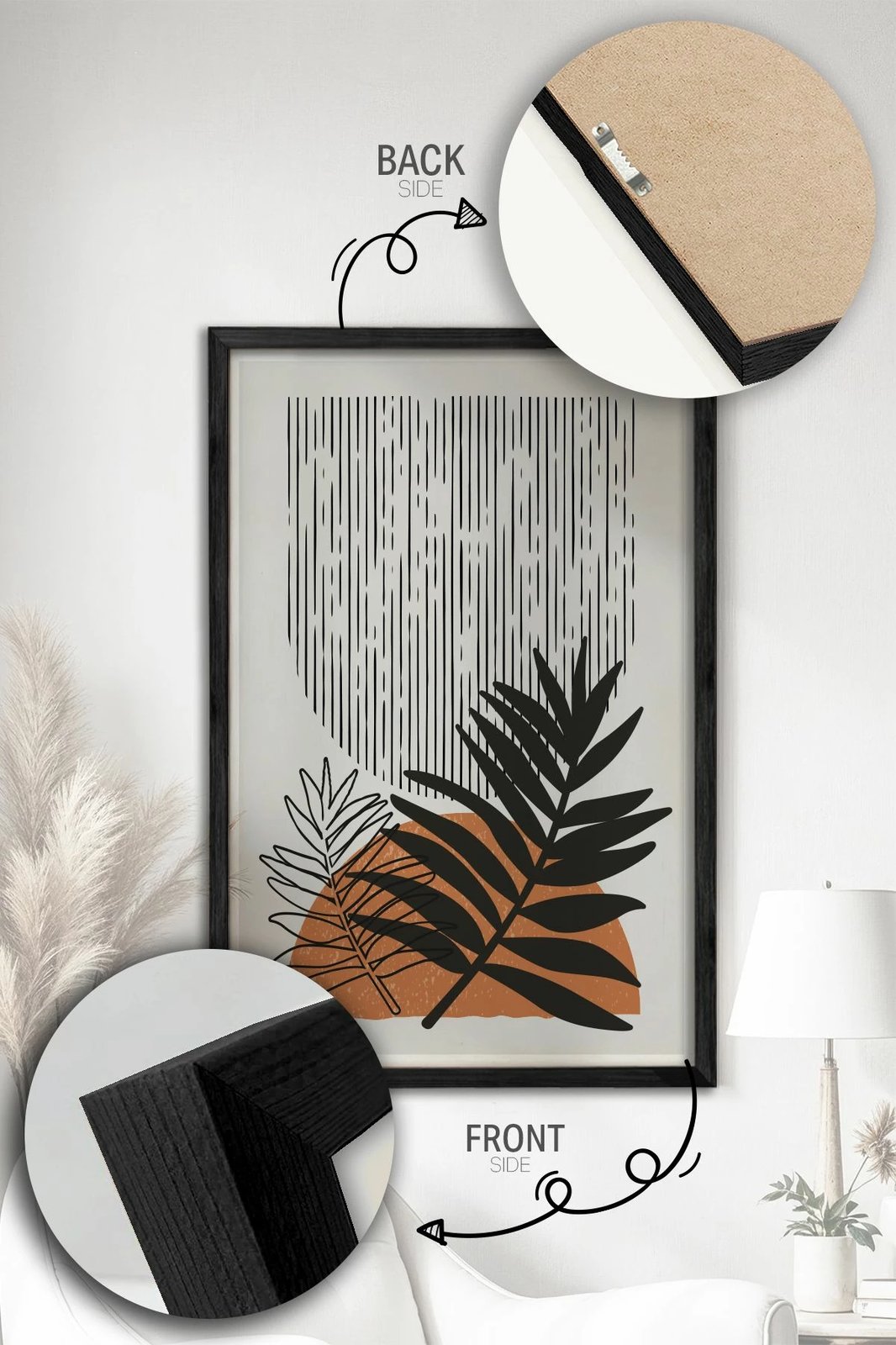 Pikturë dekorative me kornizë (3 copë), Wallity, Ersy3Syhcrv12