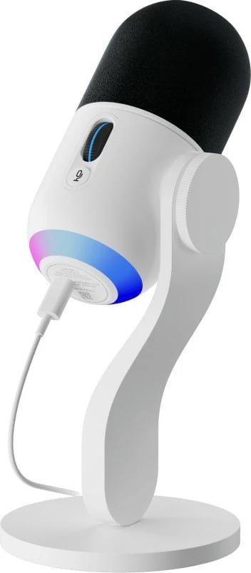 Mikrofon tavoline Logitech G Yeti GX, RGB, USB, 24 bit, 96 kHz, bardhë/zi