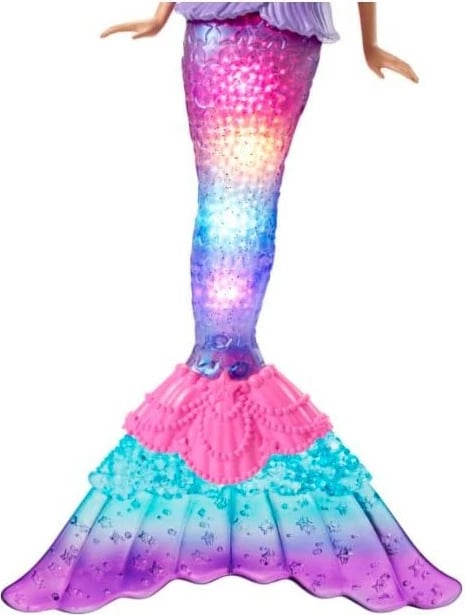 Kukull Barbie Dreamtopia Malibu Mermaid Glowing Lights, Mattel, HDJ36, me drita, për vajza