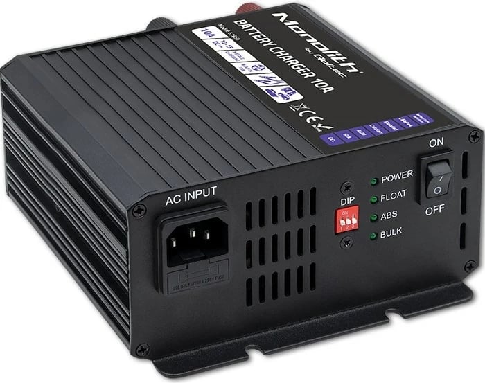 Karikues baterie Qoltec 51958 Smart Monolith për LiFePO4 AGM GEL SLA, 10A, 12V