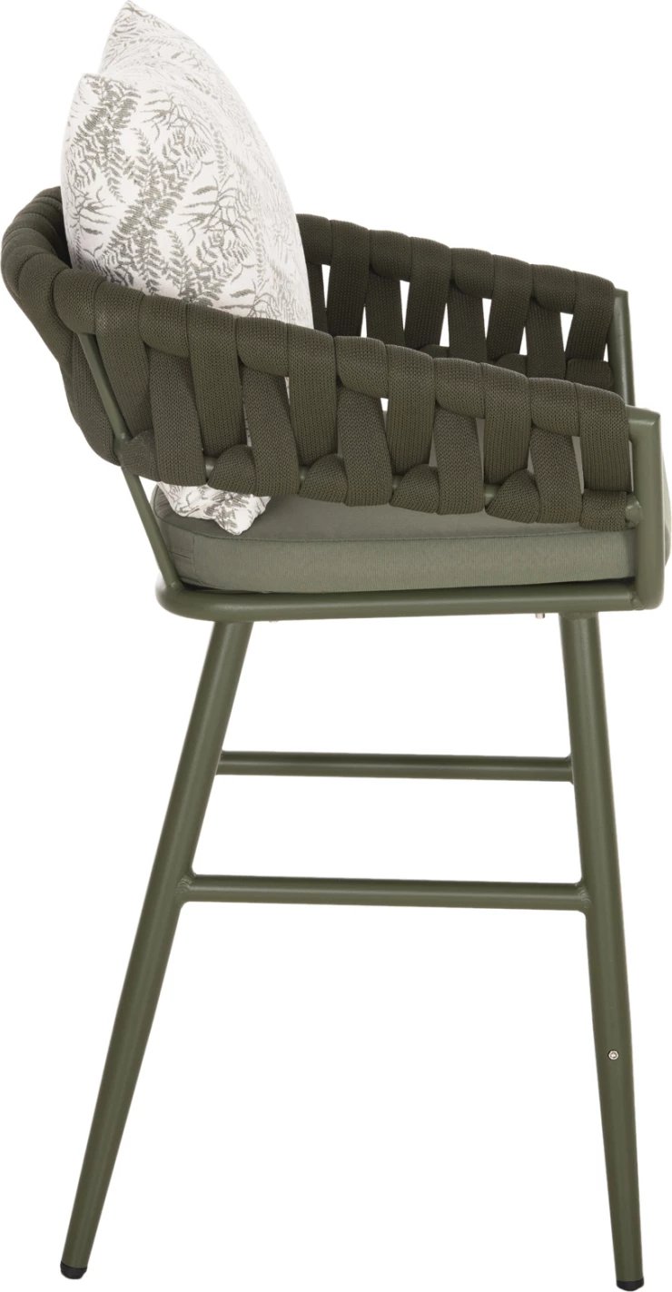 Karrige për bar alumini CAMDEN FH6142.09 jastëk shpine me dizajn print - ulli i errët 56x60x108Hcm