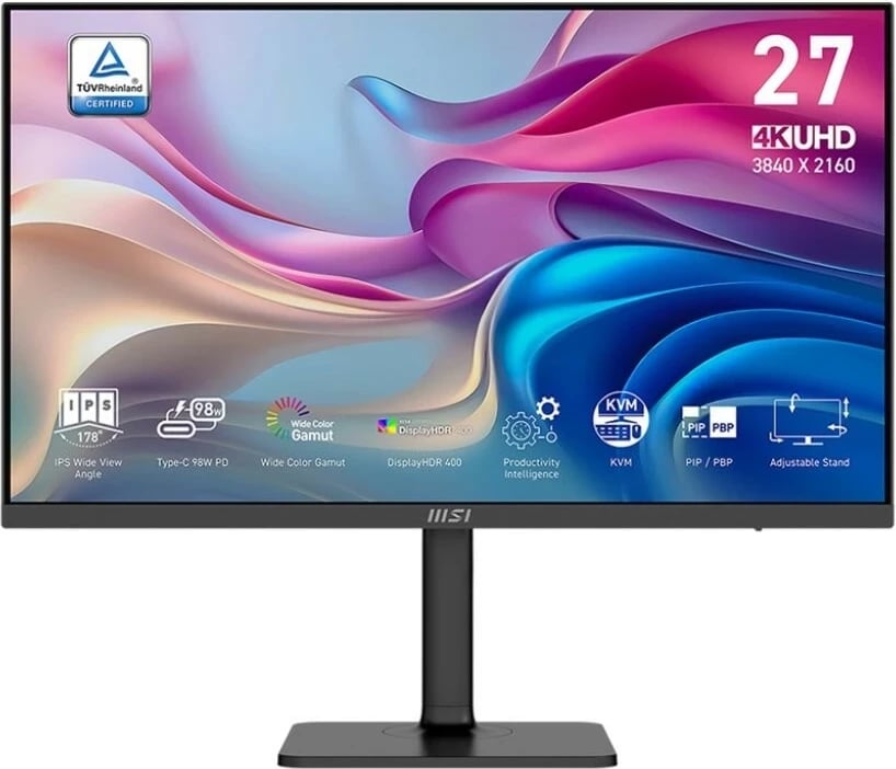 Monitor MSI Modern MD272UPHG 27 inç, IPS, 4K UHD, 4ms, 60Hz, i zi