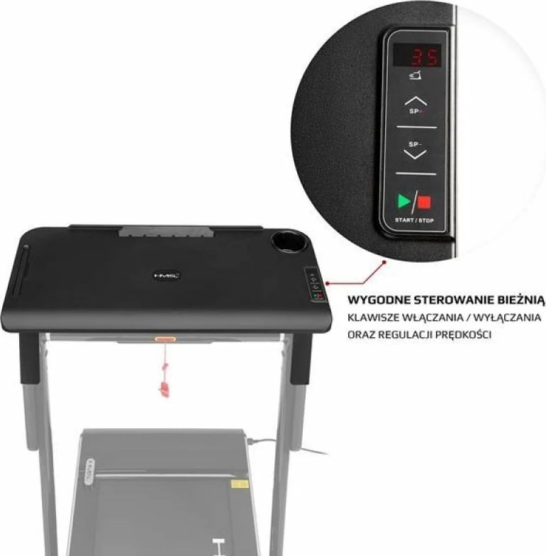 Tavolinë për treadmill HMS, e zezë