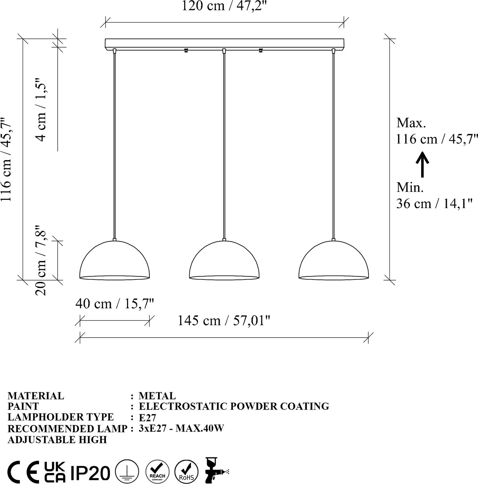 Llambë tavani Opviq, Kure - 40 - Mr-722 - 2, ngjyrë ari
