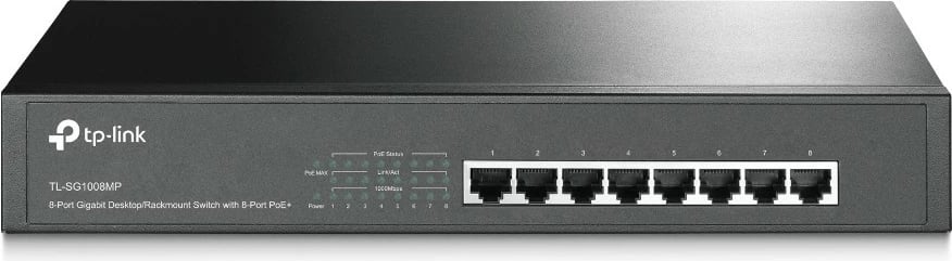 Switch TP-Link TL-SG1008MP, 8-Port Gigabit, PoE, 1U