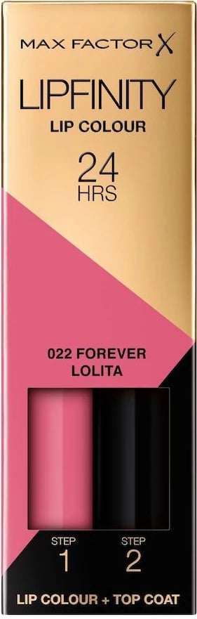 Buzëkuq për femra Max Factor Lipfinity Lip Colour Dual-Phase Long-Lasting Liquid Lipstick 022 Forever Lolita, 4g