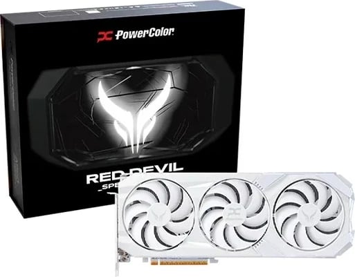 Kartelë grafike PowerColor Red Devil Radeon RX 9070 XT Spectral White, 16 GB GDDR6, e bardhë