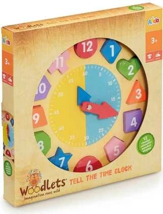 Lodër për fëmijë Woodlets Tell The Time Clock