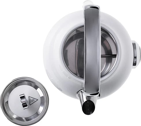 Çajnik elektrik, Adler AD 1346, 1.7L, STRIX, termometër analog, inox, 1850-2200W, bardhë