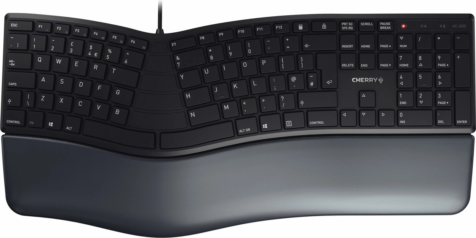 Tastierë ergonomike Cherry KC 4500 ERGO, USB, QWERTY, e zezë