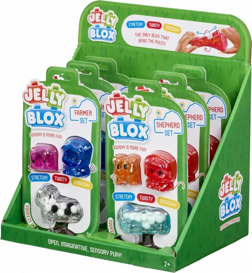 Set figurina, Goliath, Jelly Blox Farm Friends 932942.012, squishy sensorial, 2+, përzgjedhje rastësore, set
