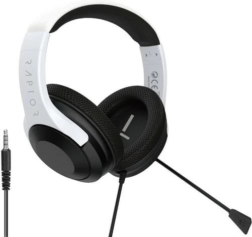 Kufje gaming Raptor H300, stereo, me mikrofon, bardhë/zezë