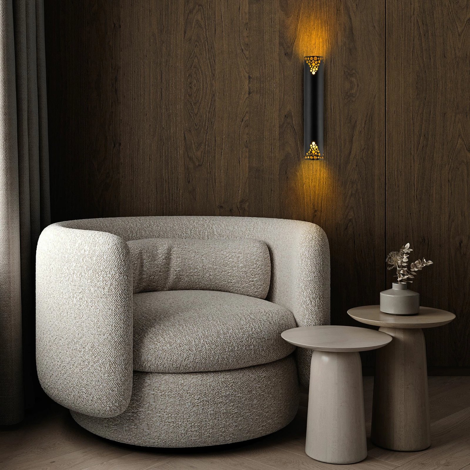 Llambë muri Opviq, Halo - 15371, ngjyrë e zezë