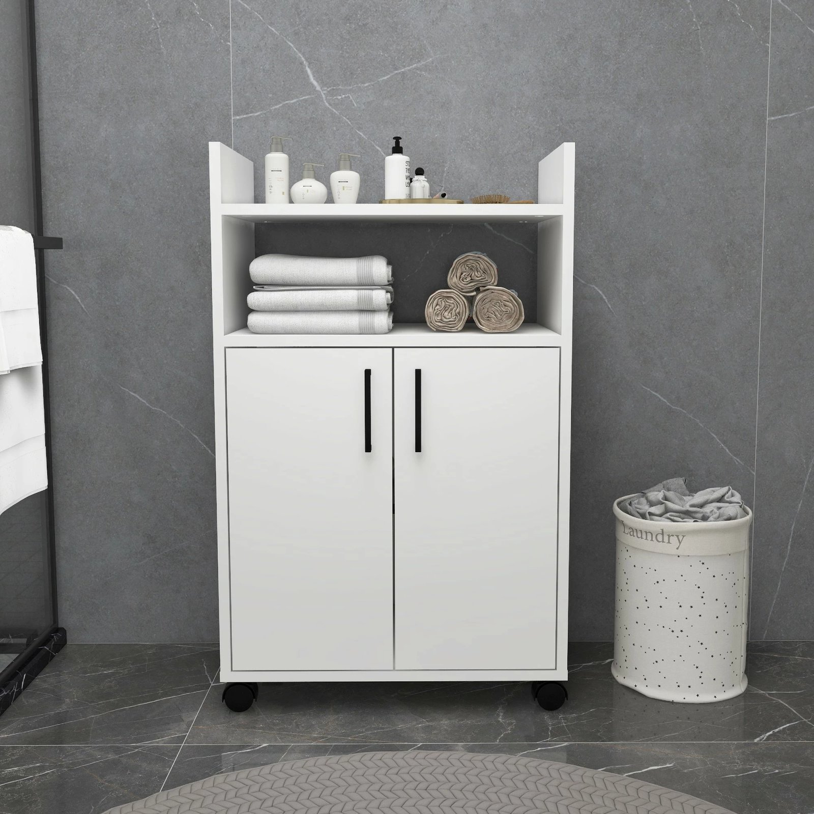Dollap multifunksional Hanah Home, i bardhë, Tiraks