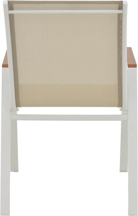 Set tavolinë me 4 karrige Kliton - Azelie, alumin, ngjyrë e bardhë-bezhë, 80x80x74cm