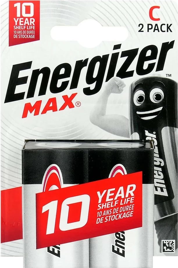 Bateri alkaline Energizer Max LR14/C, 2 copë