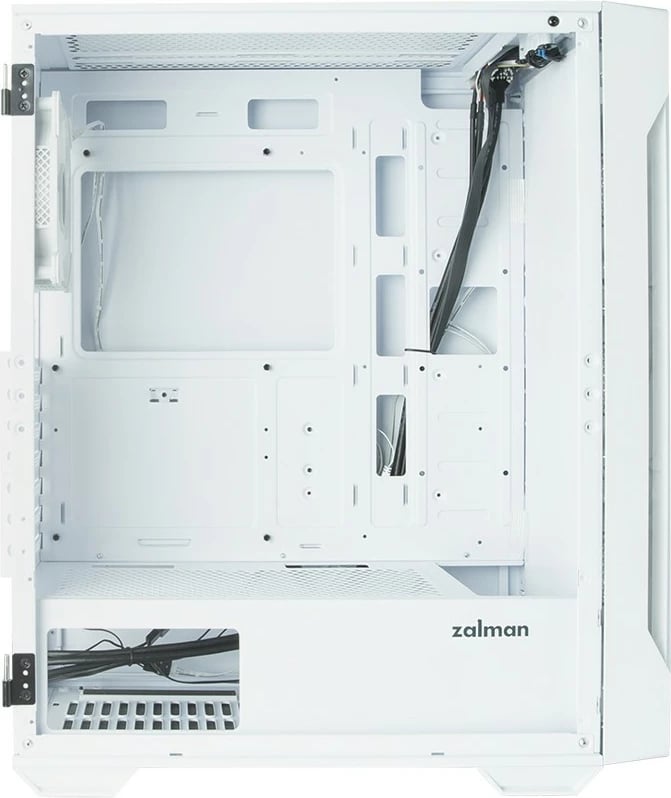 Kasë Zalman I3 Neo TG, mid tower, 4 ventilatorë RGB, e bardhë