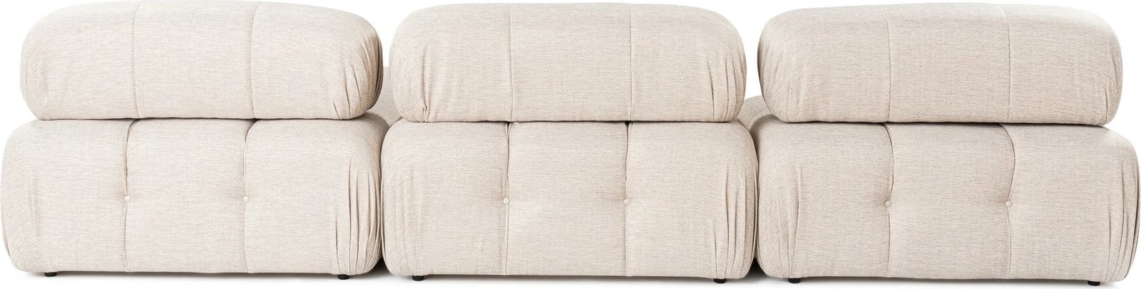 Këndare Atelier del Sofa Doblo 3 ulëse me pouffe, ngjyrë kafe e çelët