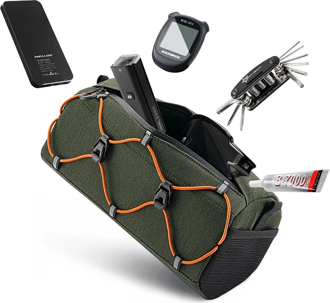 Çantë timoni për biçikletë Rockbros 30110054001, 2.2L, e gjelbër