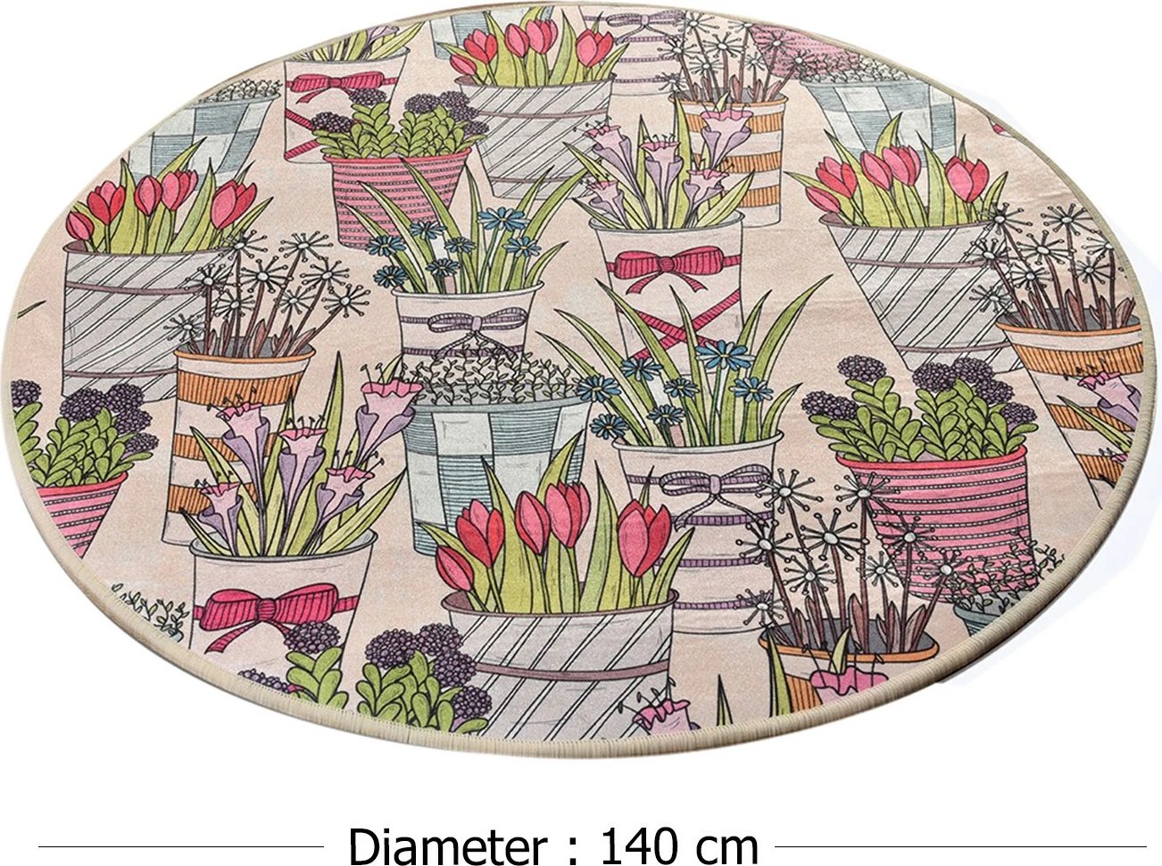 Tapet banje Mijölnir, Flowepot, 140cm, shumëngjyrësh Tapet banje Mijölnir, Flowepot, 140cm, shumëngjyrësh