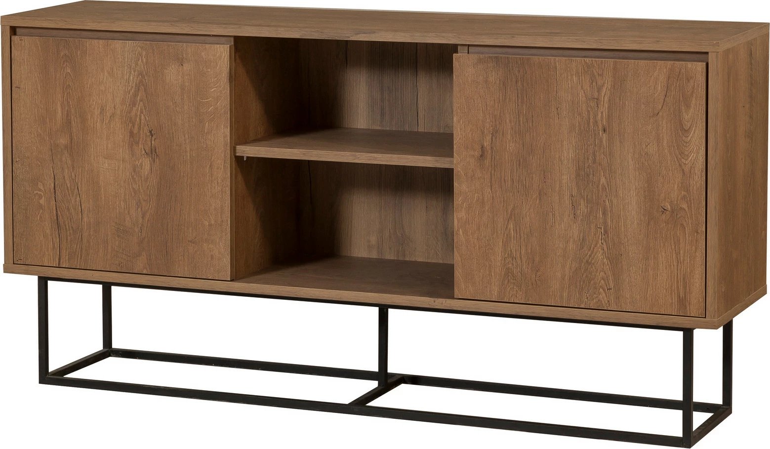 Konsol Skye Decor, ngjyrë arre dhe e zezë, Zela