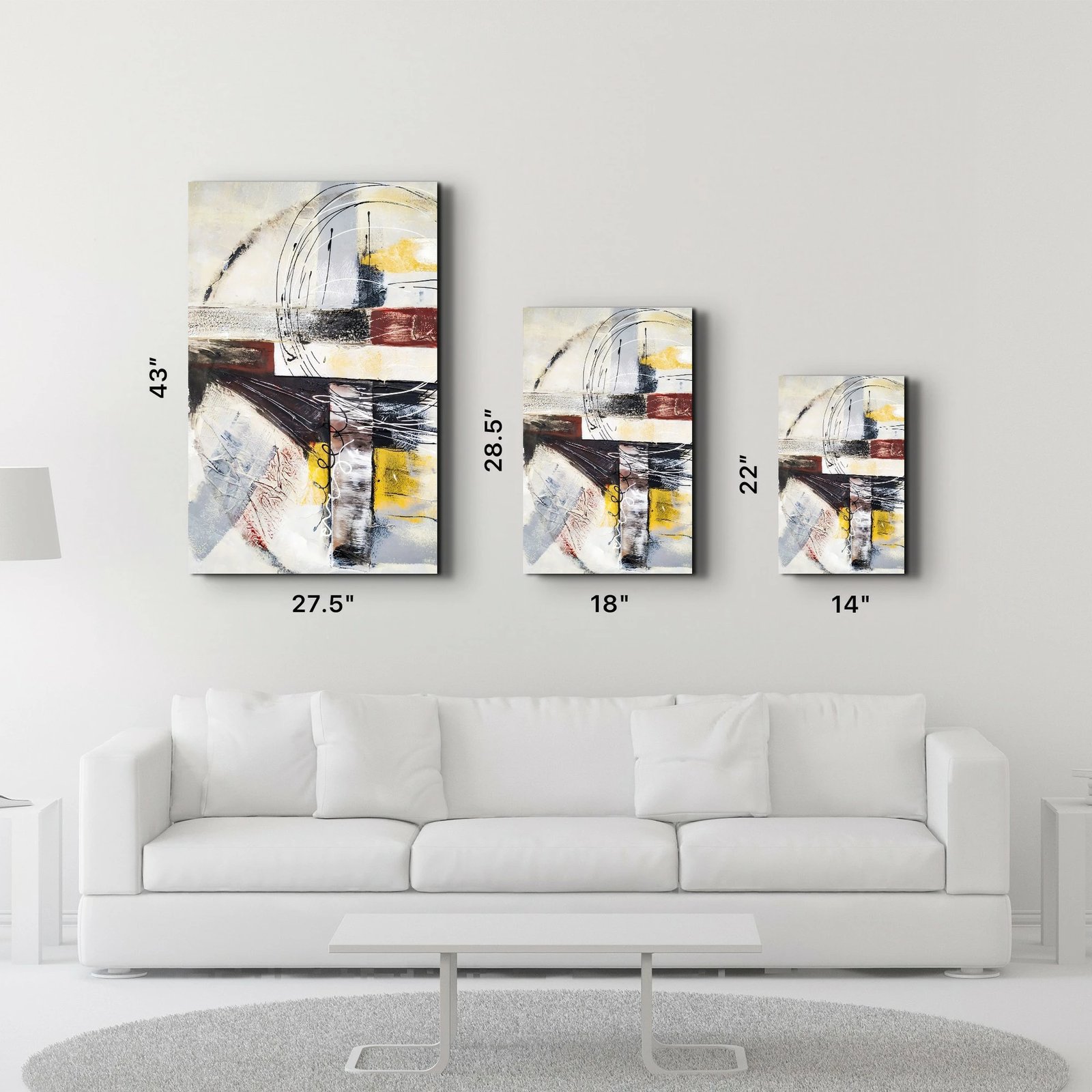 Pikturë dekorative prej xhami të temperuar, Wallity CAM-4080, 46x72cm