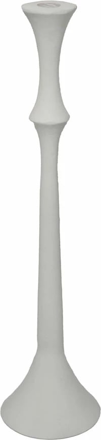 Mbajtës qirinjsh Finton, alumin, i bardhë, 11x11x45 cm