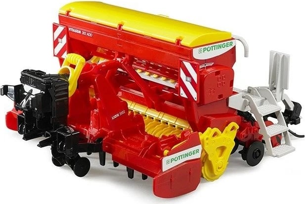 Lodër bujqësore BRUDER Potinger Vitasem 302ADD, 1:16, plastikë, kuqe/bardhë/verdhe