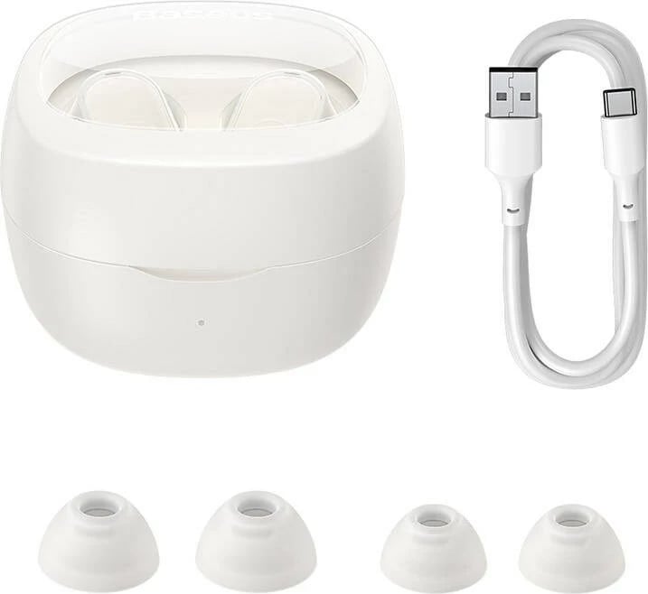 Kufje Baseus Bowie WM02 pa tela, True Wireless, me kuti karikimi, të bardha