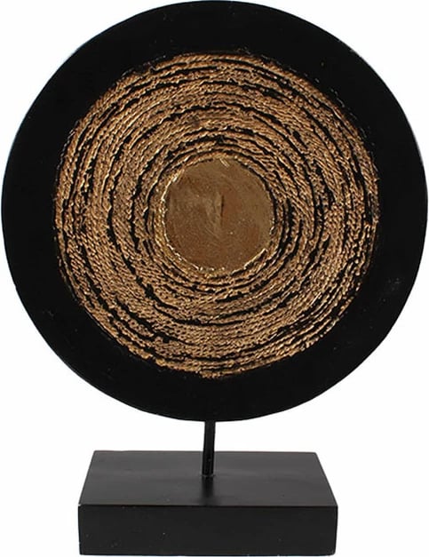 Dekorim totem HAUSA 1, polirezine, metal, 27x10x35cm, e zezë-ari Dekorim totem HAUSA 1, polirezine, metal, 27x10x35cm, e zezë-ari