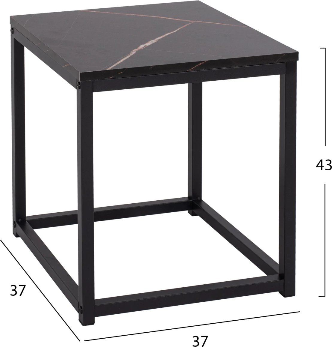 Tavolina anësore GRELAY set 2 copë MDF & metal 45Χ45Χ50Hcm.FH8762.13 Tavolina anësore GRELAY set 2 copë MDF & metal 45Χ45Χ50Hcm.FH8762.13