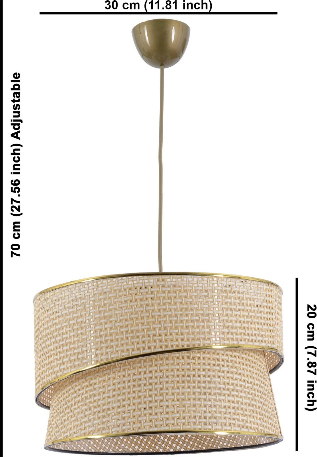 Llambë tavani Opviq Coral JE, trup metalik, kapak pambuku, e bardhë dhe ecru, 30x30cm Llambë tavani Opviq Coral JE, trup metalik, kapak pambuku, e bardhë dhe ecru, 30x30cm