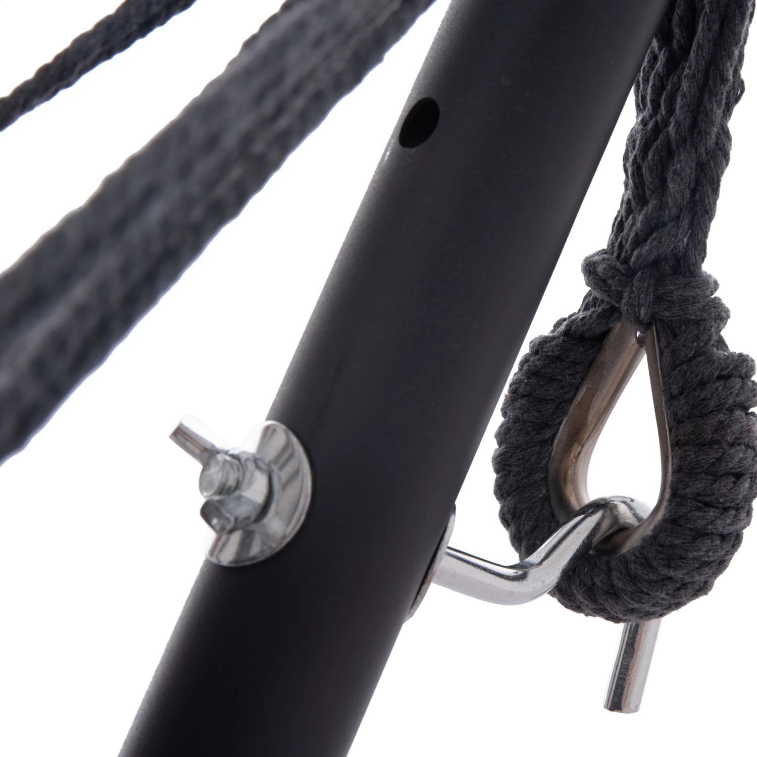 Hamake CRAVE, kornizë metalike antracit, pëlhurë gri e errët, 265x93x105cm