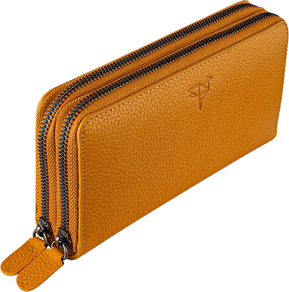 Portofol unisex Zoozie Bags, ngjyrë mustard, Orleans