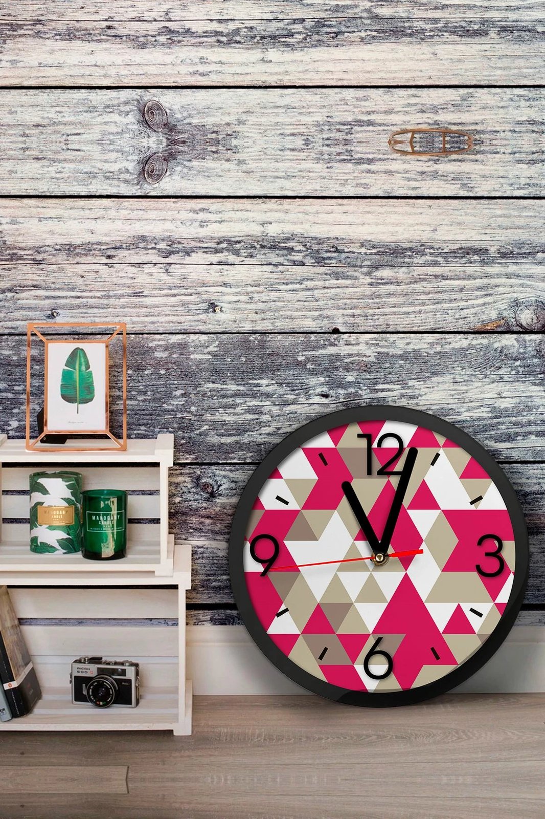 Orë dekorative MDF, shumëngjyrëshe, Wallity, Artavessa3Dclock19