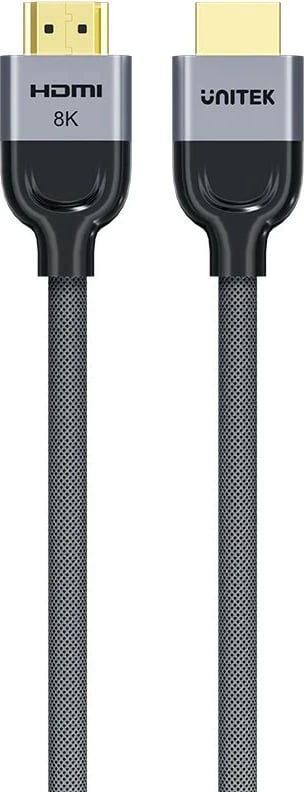 Kabllo HDMI Unitek HDMI 2.1 LUX, 1m, 8K, e zezë-gri
