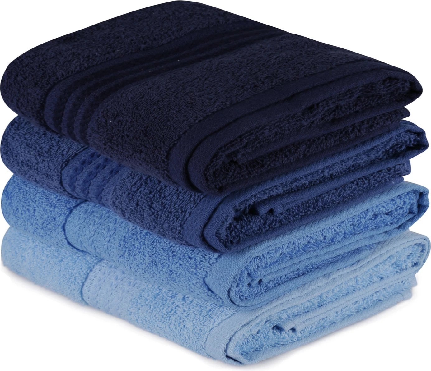 Set peshqirësh duarsh (4 copë), Mijölnir, ngjyrë ylberi - blu