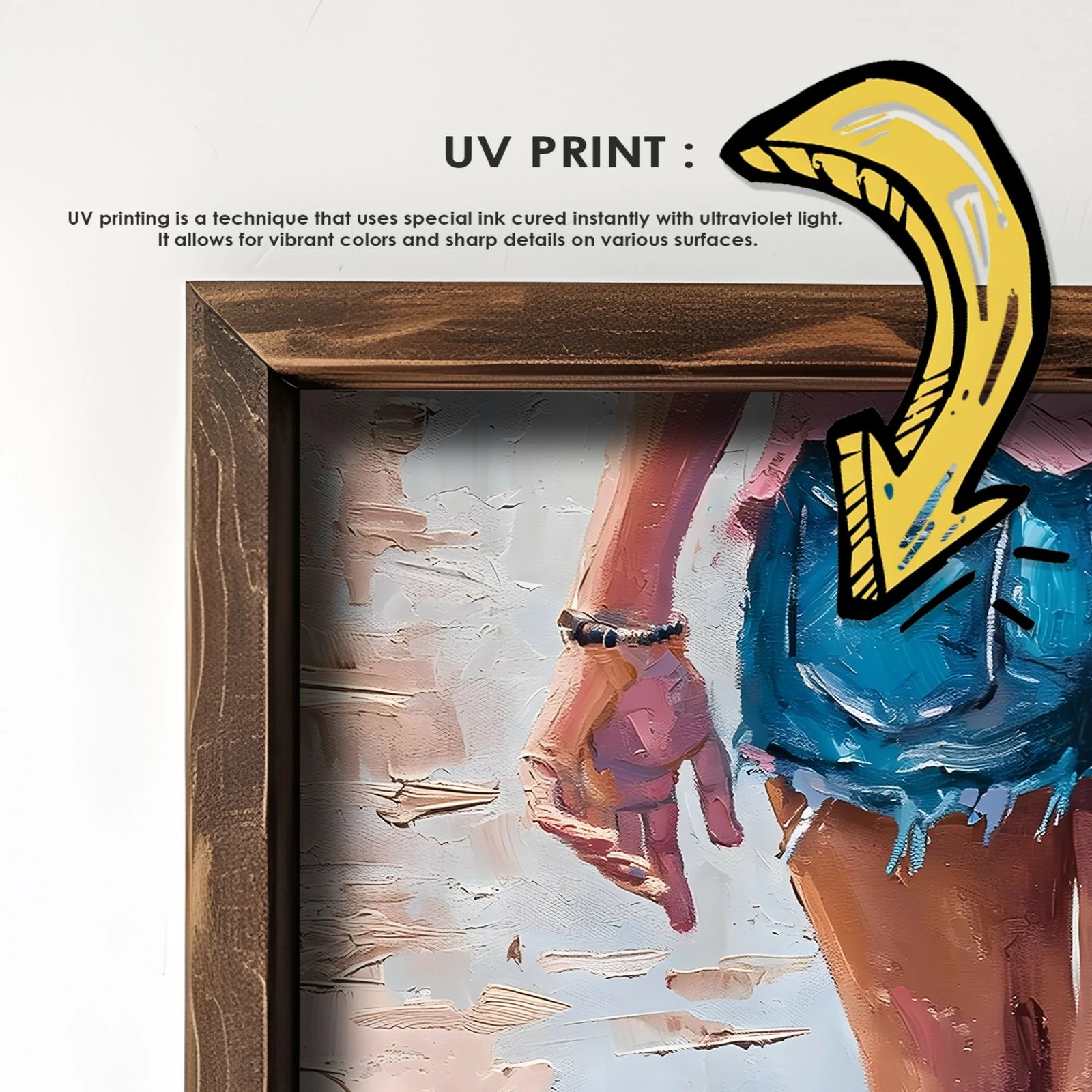 Pikturë dekorative me kornizë MDF, shumëngjyrëshe, Wallity, GE090-L, 35x47x3.5 cm