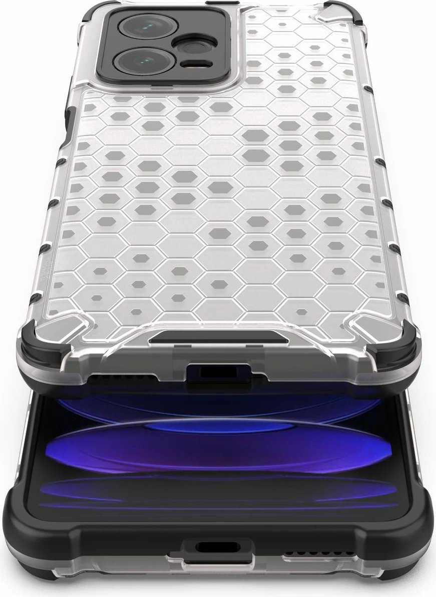 Mbështjellës Hurtel Honeycomb për Xiaomi Redmi Note 12 Pro+, kaltër