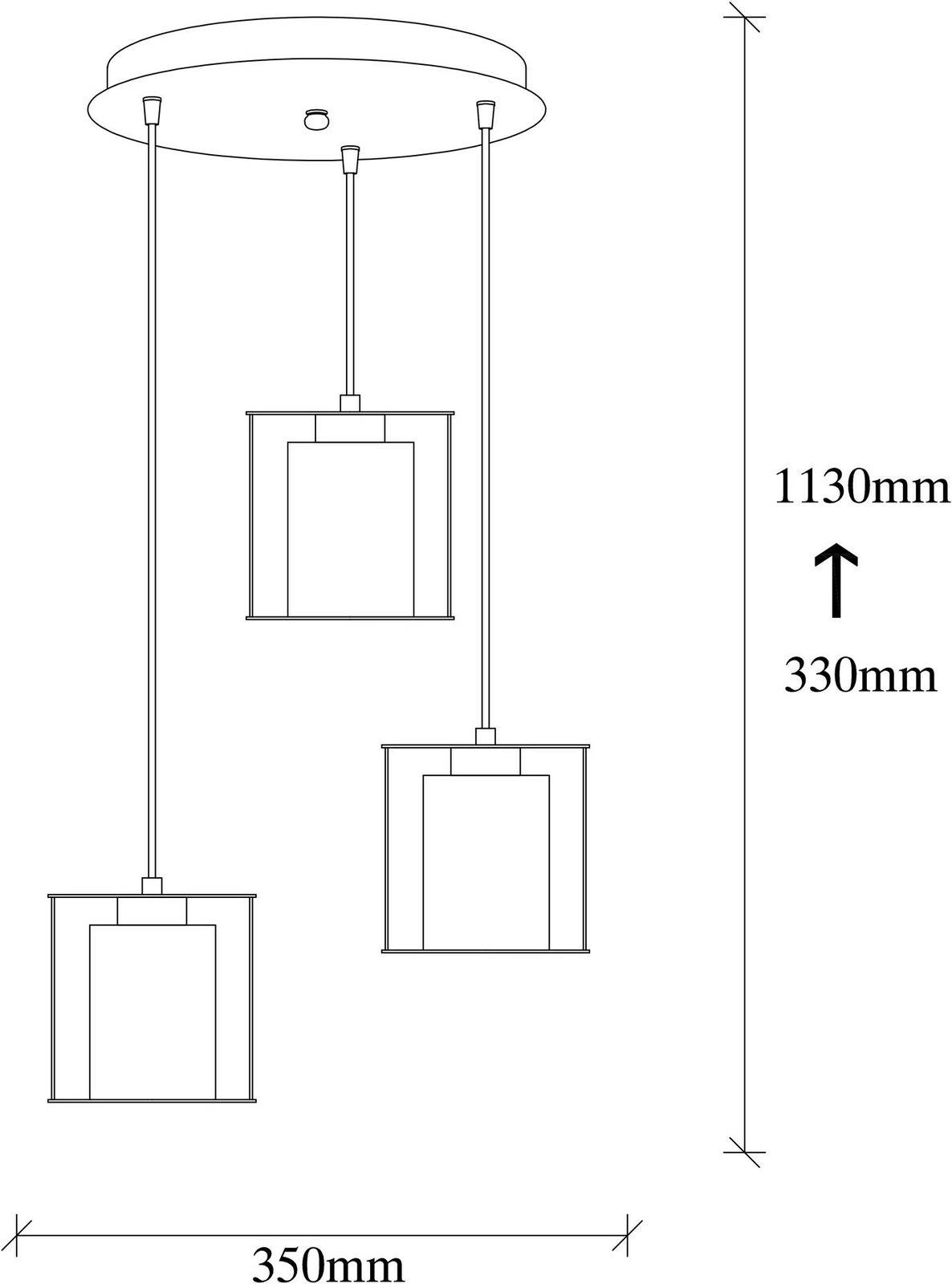 Llambë tavani skandinave, e zezë, Swank - 702-S2