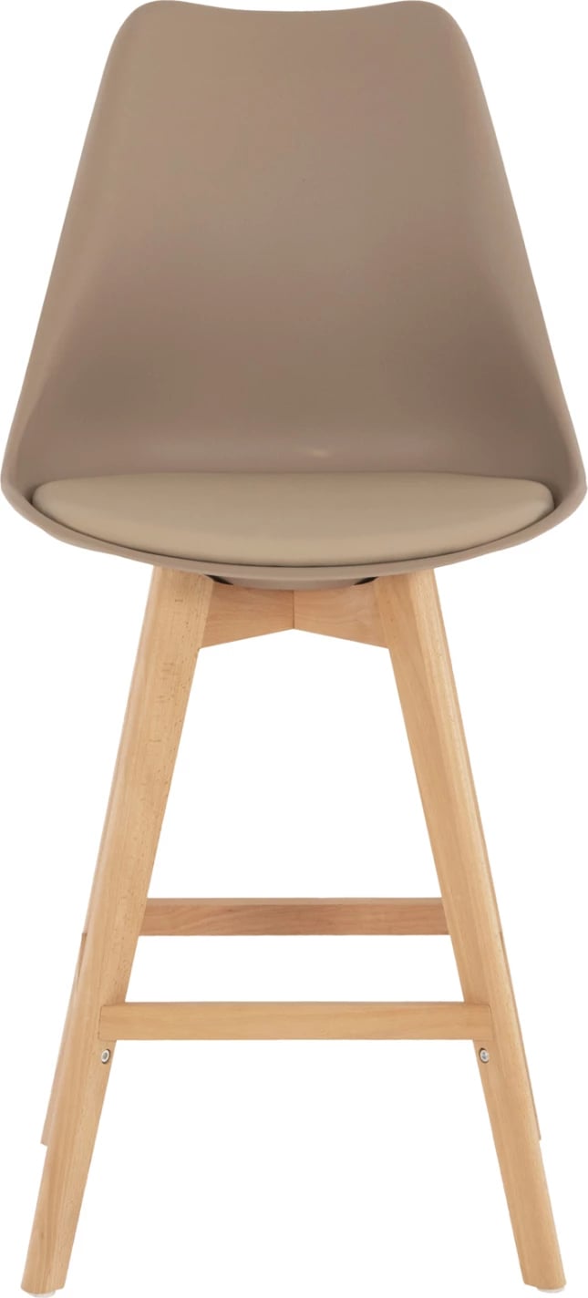 Karrige për bar VEGAS FH8000.55, lartësi mesatare, polipropilenë ngjyrë kapuçino, dru ahu natyral, 47x58x103H cm., set prej 4 copë