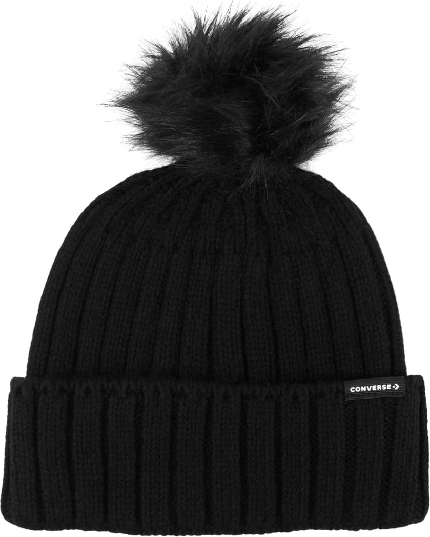 Kapelë dimri Converse për femra, e zezë