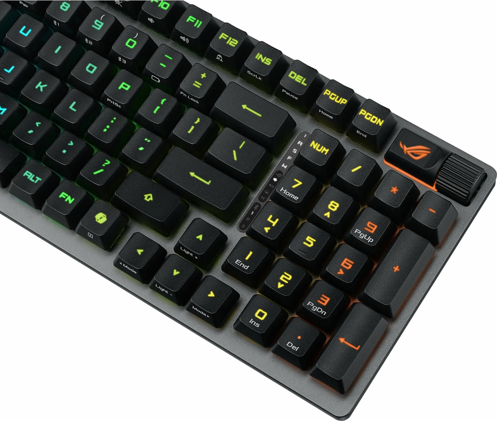 Tastierë gaming ASUS ROG Strix Scope II 96 RX Wireless, 96%, me drita RGB, lidhje USB/RF/Bluetooth, e zezë