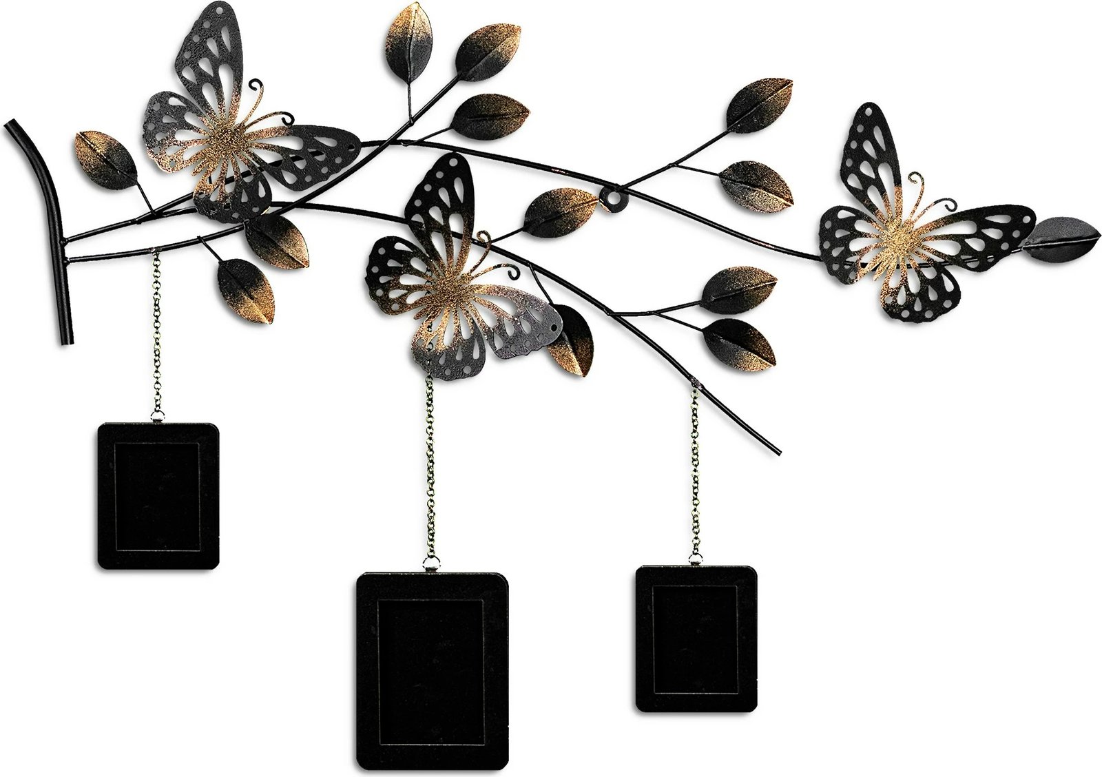 Aksesor dekorativ metalik për mur, Wallity Dalvere 2, shumëngjyrësh, 93x65x4cm