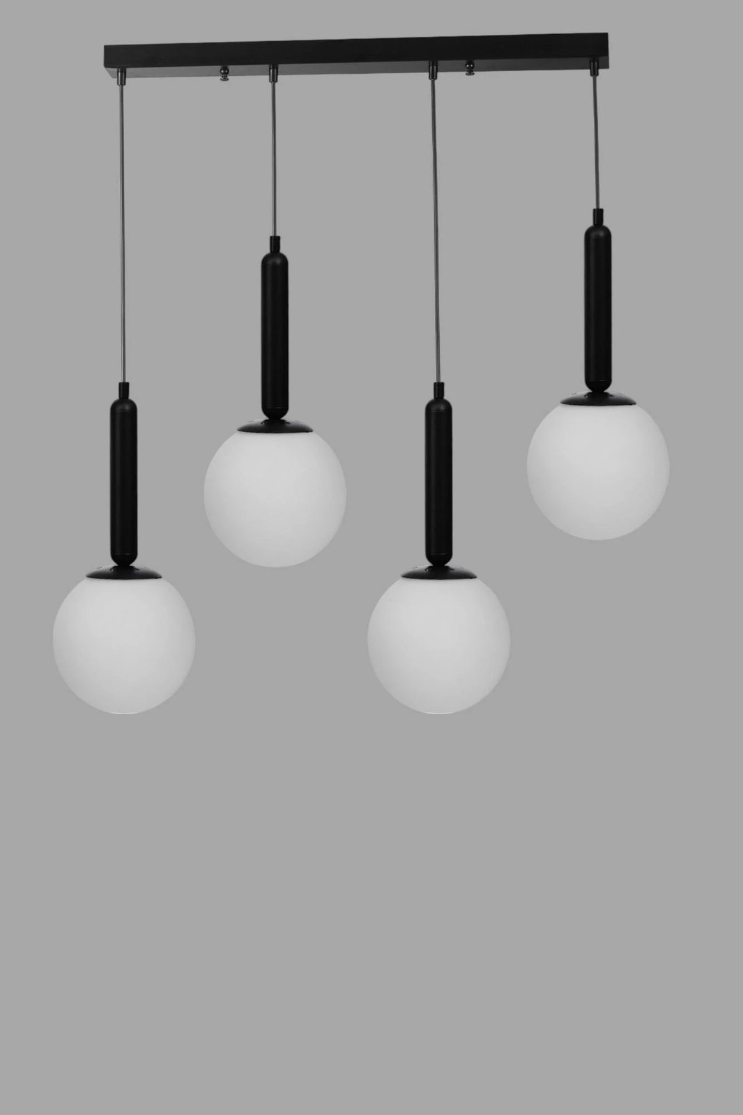 Llambadar Opviq, 9057-6, metal dhe xham, e bardhë dhe e zezë