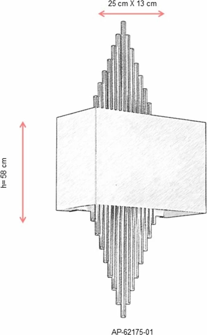 Llambë muri Opviq, AP-62175-01, e zezë dhe e artë