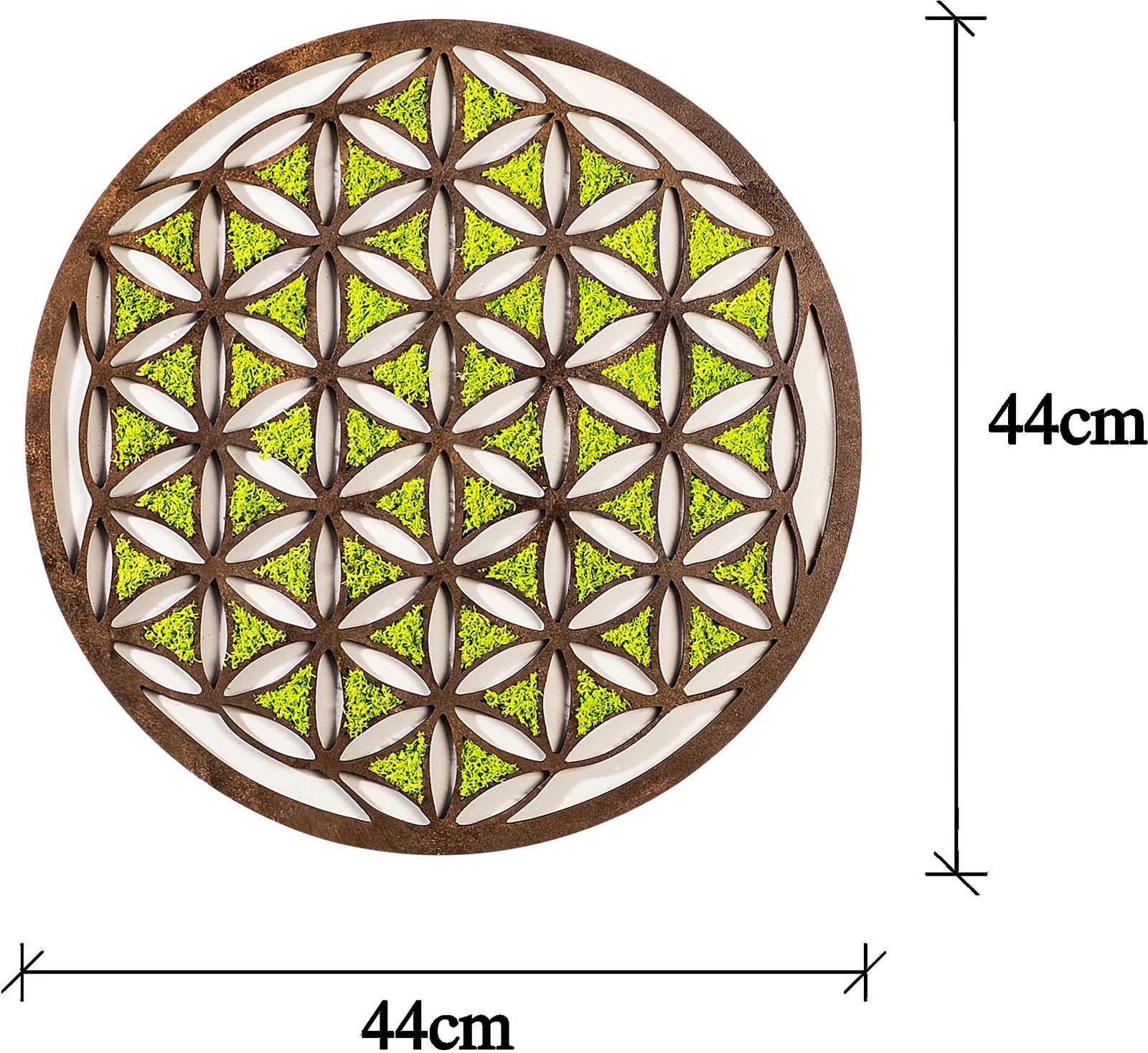 Aksesor dekorativ muri Wallity, gjeometrik, jeshil, kafe, bardhë Aksesor dekorativ muri Wallity, gjeometrik, jeshil, kafe, bardhë