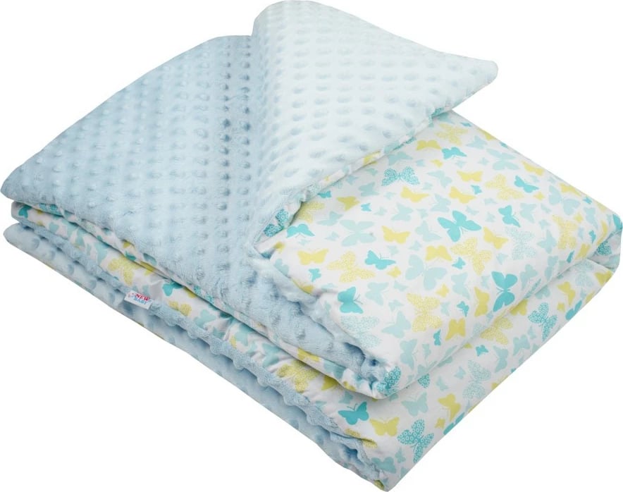 Batanije bebe me mbushje, New Baby, 80x102 cm, blu