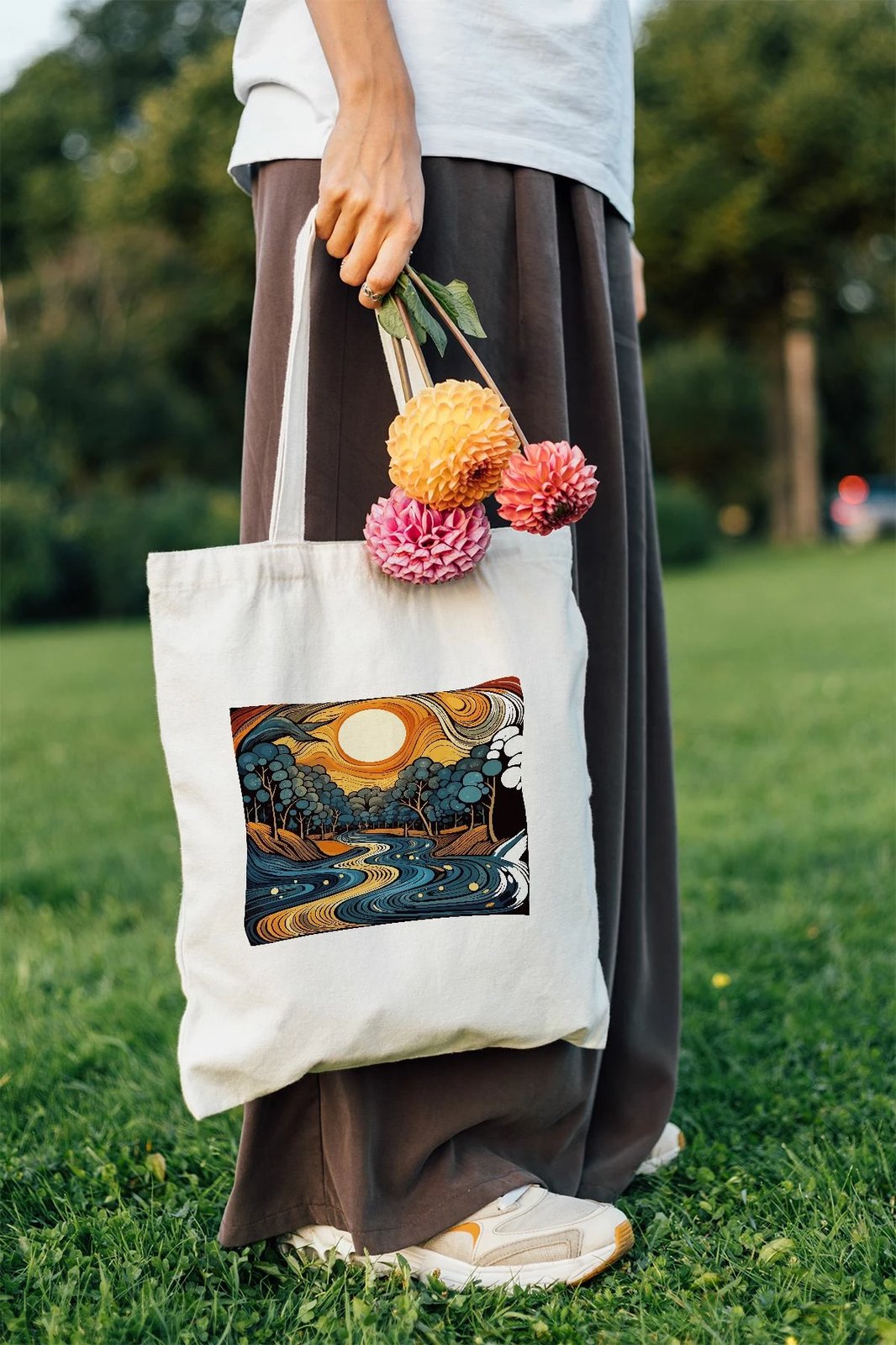 Çantë tote Zoozie Bags, model 21, shumëngjyrëshe
