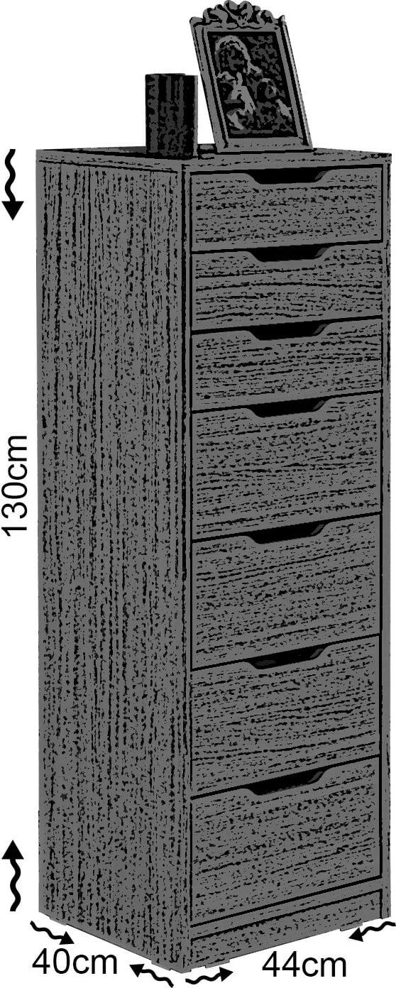 Komodë Hanah Home, Flow, ngjyrë lisi
